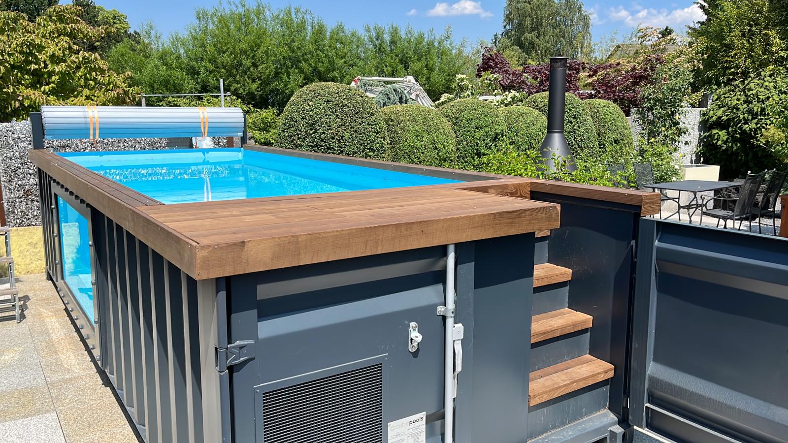 Piscina en contenedor 6 m x 2,5 m - variante